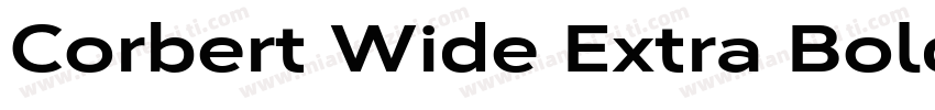 Corbert Wide Extra Bold字体转换